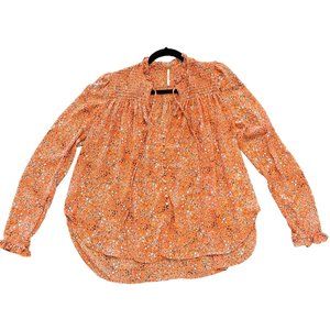 Free People x REVOLVE Lela Blouse - Coral Combo - Size S
